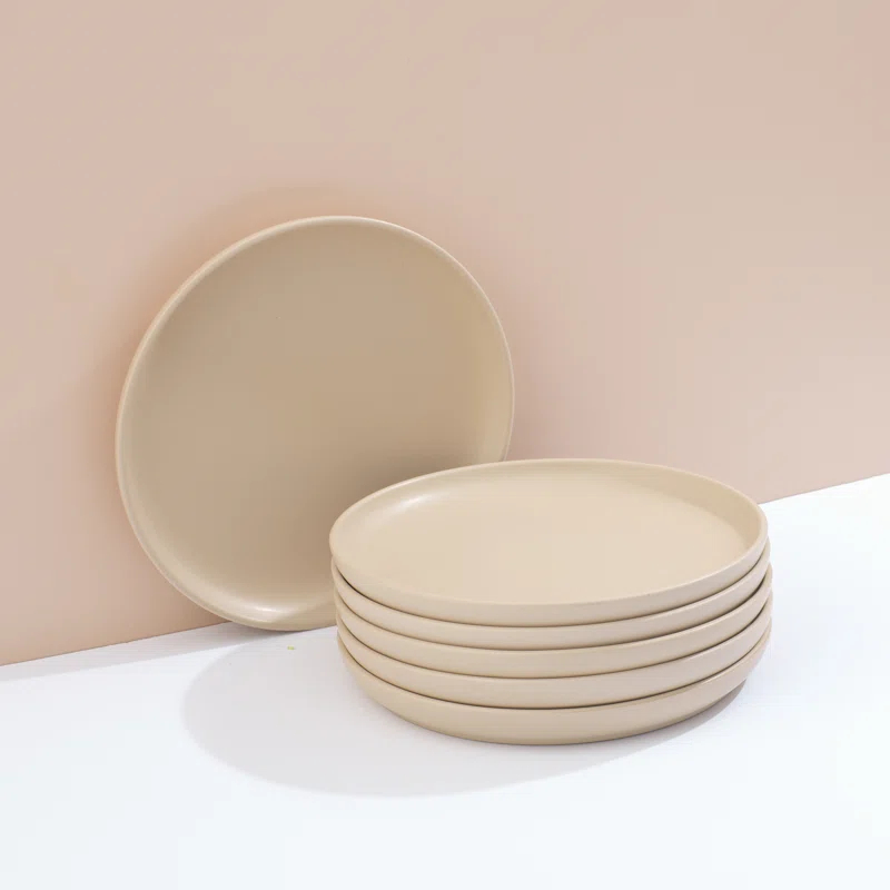 JoyJolt JoyJolt Mesa 6pc Stoneware 8" Salad plate set (Set of 6)
