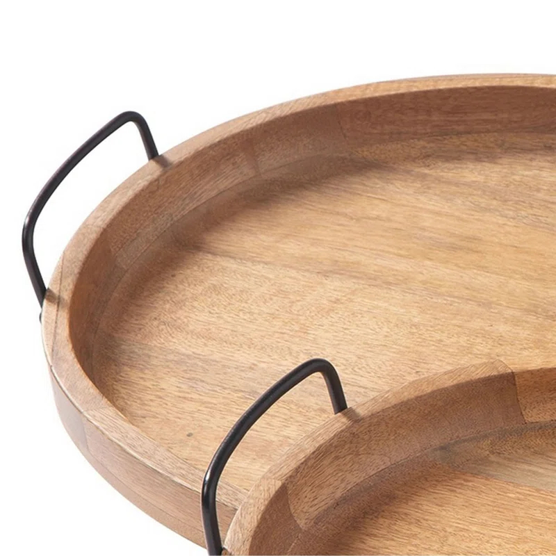 17 Stories Jocelyne Stainless Steel Tray - Set of 2