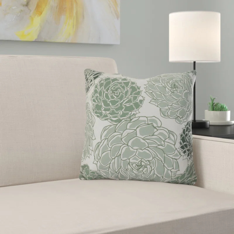 e by design Floral Frolic Floral Indoor/Outdoor Reversible Throw Pillow