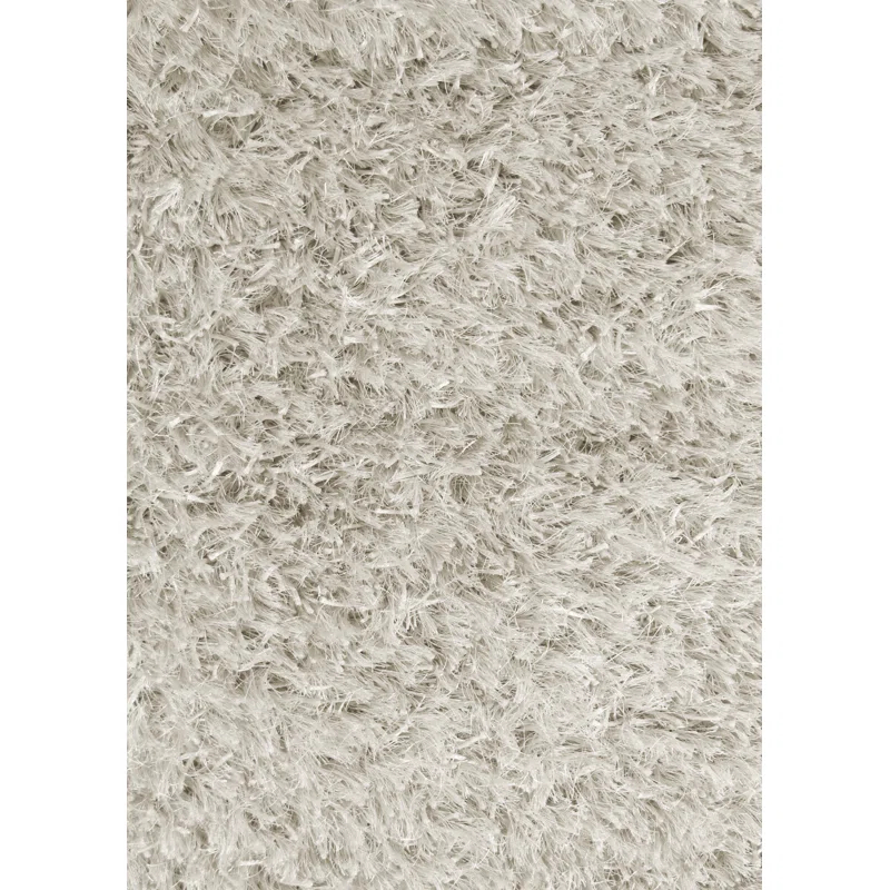 EXQUISITE RUGS Exquisite Rugs Viscose Shaggy Handmade Handloomed Viscose Gray Area Rug
