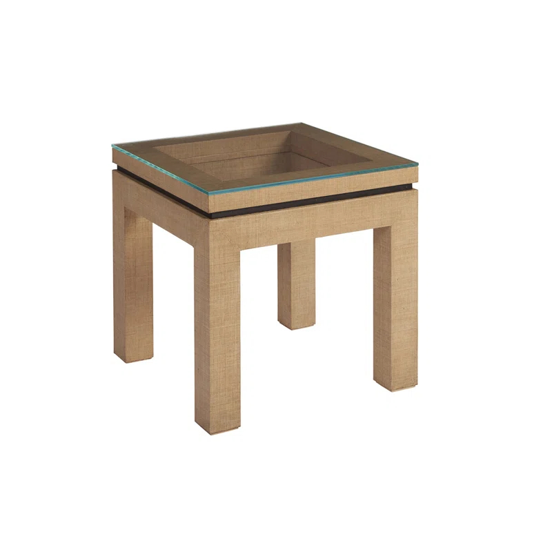 Newport Glass Top End Table