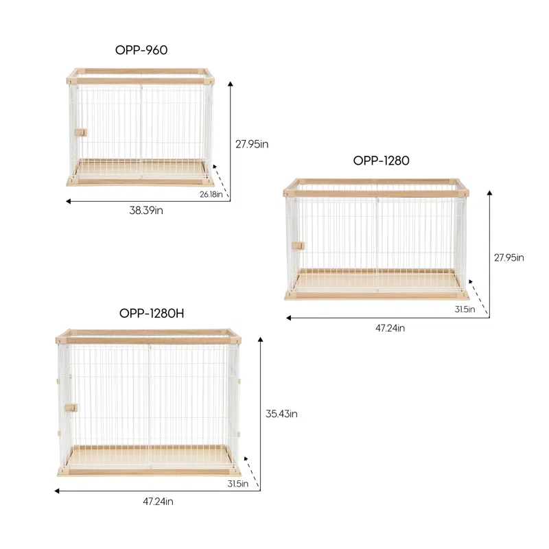 4 Panel Metal Exercise Pen With Door