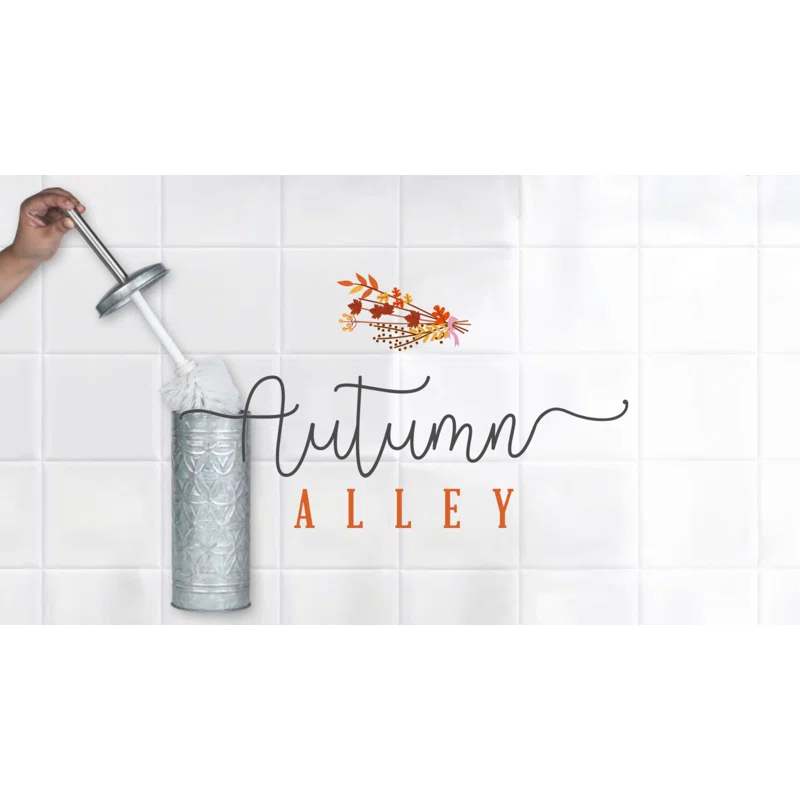 Autumn Alley Alley Metal Toilet Brush And Holder