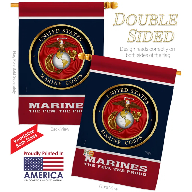 Breeze Decor Double Sided 40'' H x 28'' W Polyester Flag Set