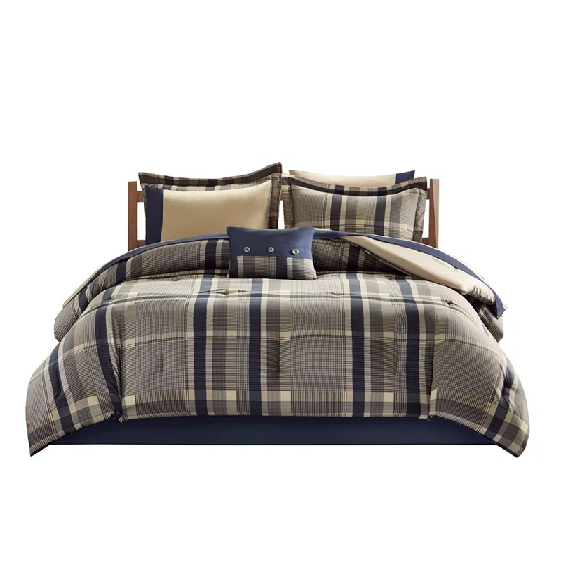 Intelligent Design Robbie Plaid Comforter Set with Bed Sheets