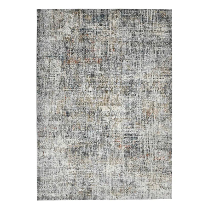 Rosslin Transitional Abstract Premium Polyester Performance Area Rug