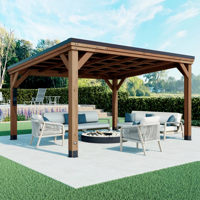 Backyard Discovery Backyard Discovery 14 X 12 Arcadia Sloped Roof Gazebo