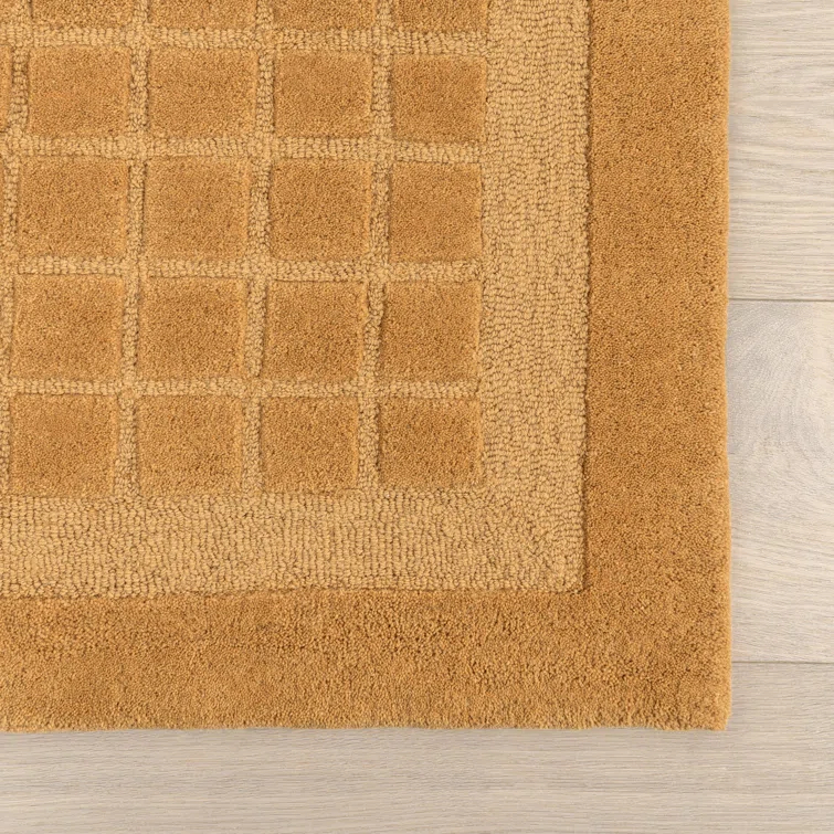 Latitude Run® Fritz Checkered Wool Area Rug