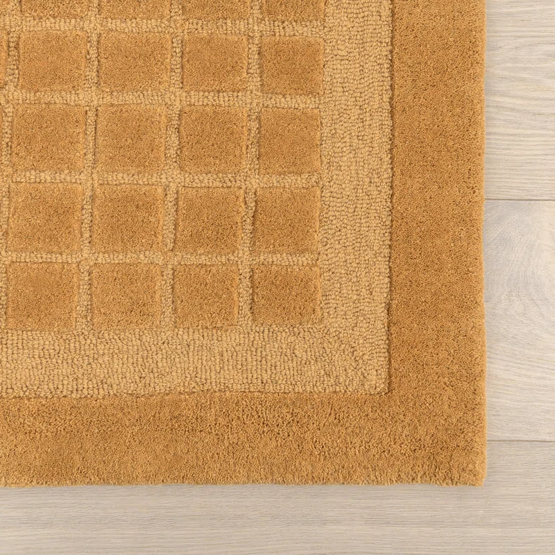 Latitude Run® Fritz Checkered Wool Area Rug