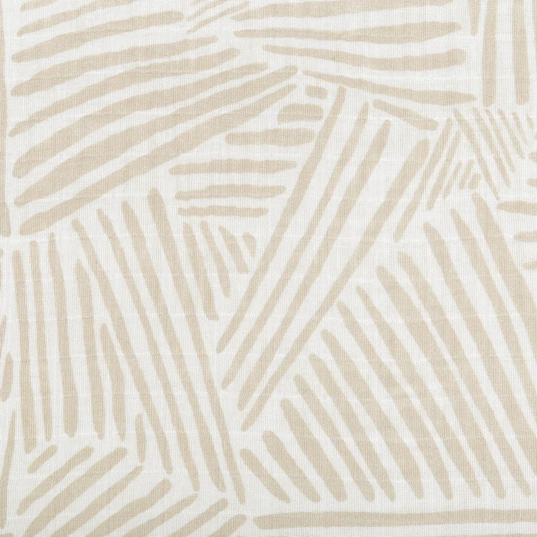Oat Stripe Crib Sheet In Muslin Cotton