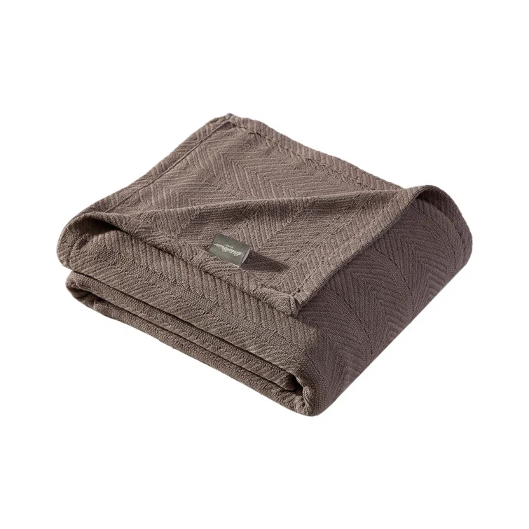 Eddie Bauer Eddie Bauer Herringbone Cotton Reversible Blanket