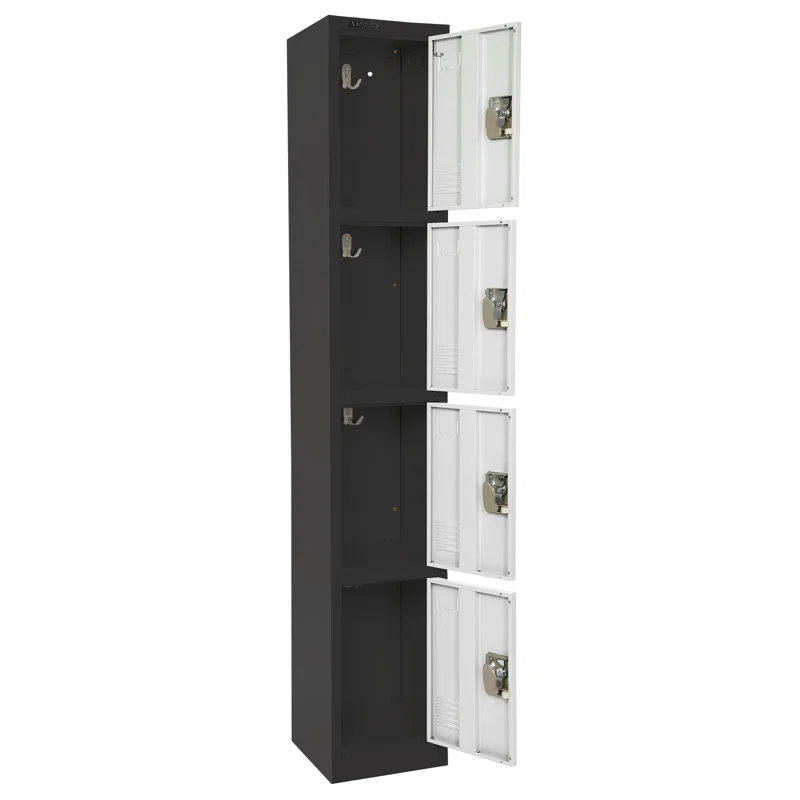 AdirOffice 12'' Wide Steel 4-Tier School and Gym Locker