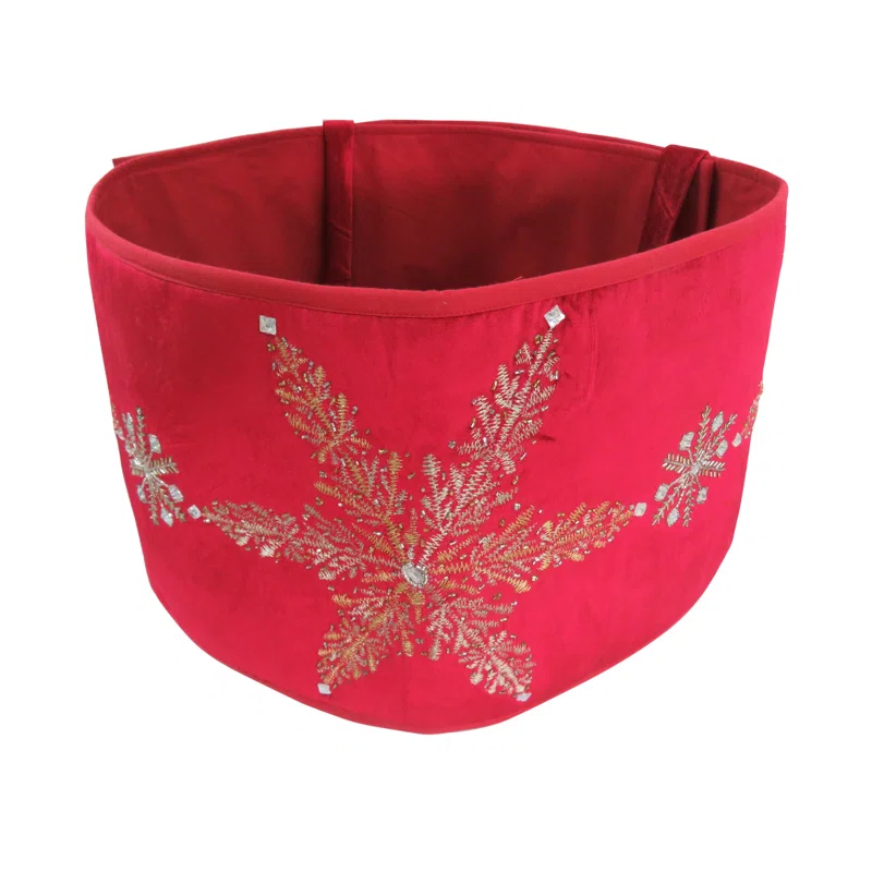 Snowflakes Handmade Adjustable Velvet Christmas Tree Collar