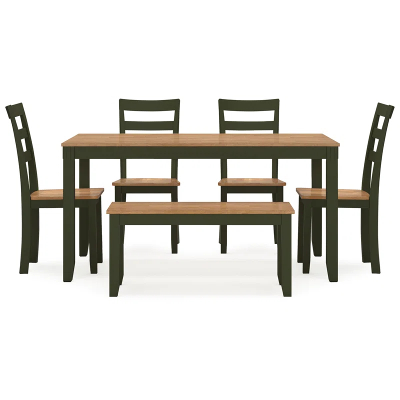 Lark Manor™ Malkin Dining Table With 4 Chairs And Bench, Set Of 6