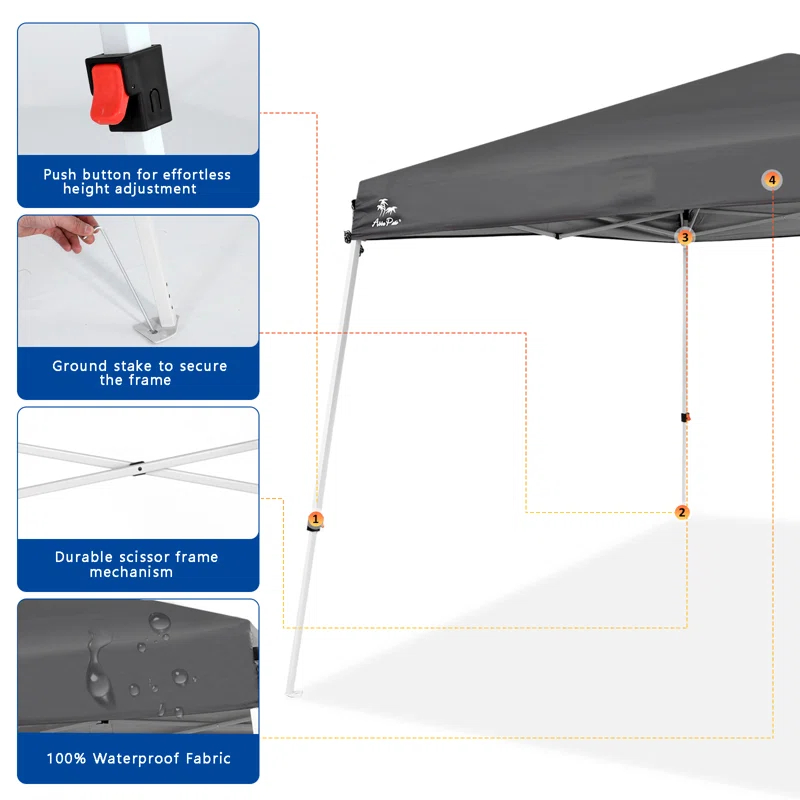 Lyon 10 Ft. W x 10 Ft. D Canopy