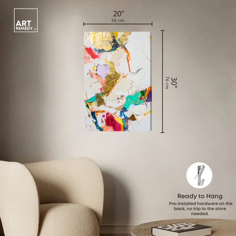 Art Remedy Bright Prism Minimalist Collage Style Wall Art by Art Remedy