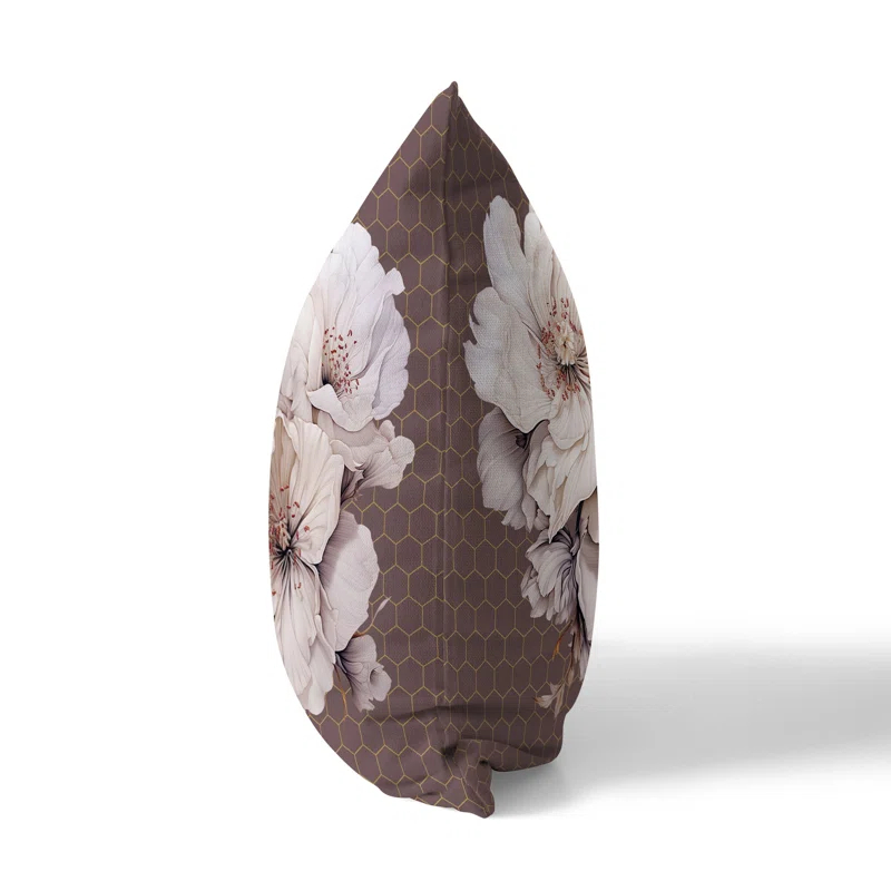 Amrita Sen Magnolia Majesty Floral Reversible Throw Pillow