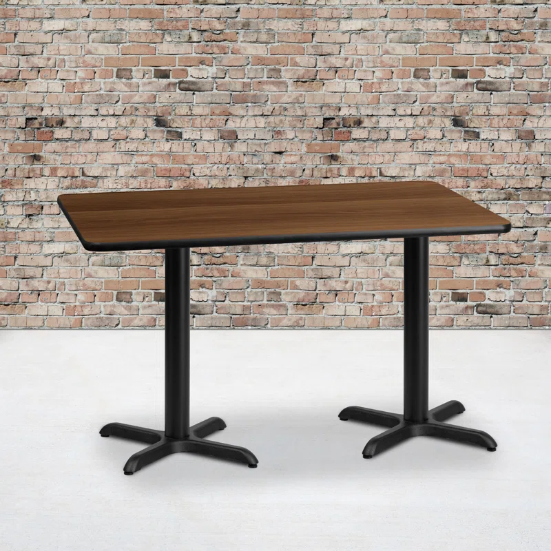 Ebern Designs Jacobsen 30'' x 60'' Rectangular Laminate Table Top with 22'' x 22'' Table Height Bases