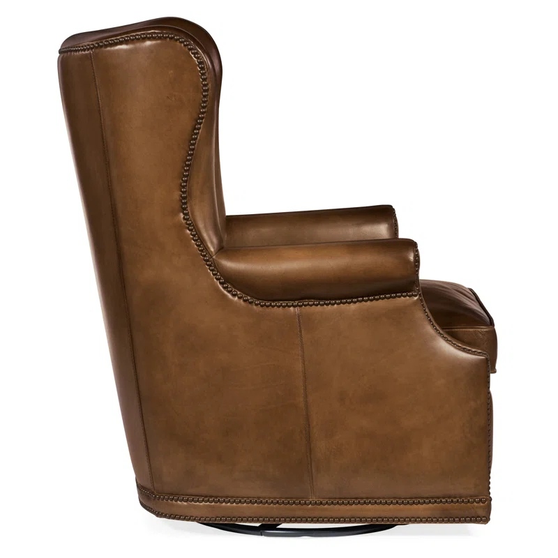 Hooker Furniture CC Leather Swivel Wingback Chair