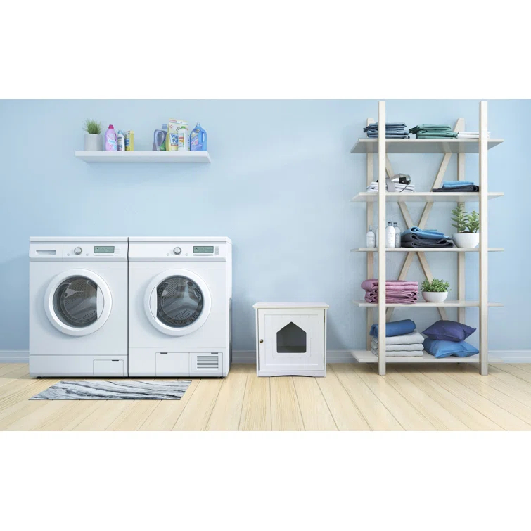 TRIXIE TRIXIE Small Cat Litter Box Enclosure Hide Litter Indoor Cat Home Cat Furniture Accent Table