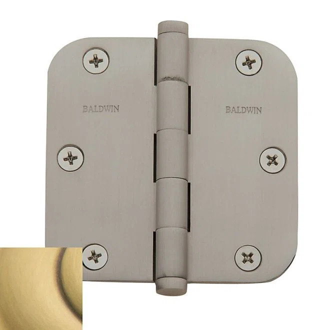 Baldwin 3.5" H x 3.5" W Butt Bearing Single Door Hinge
