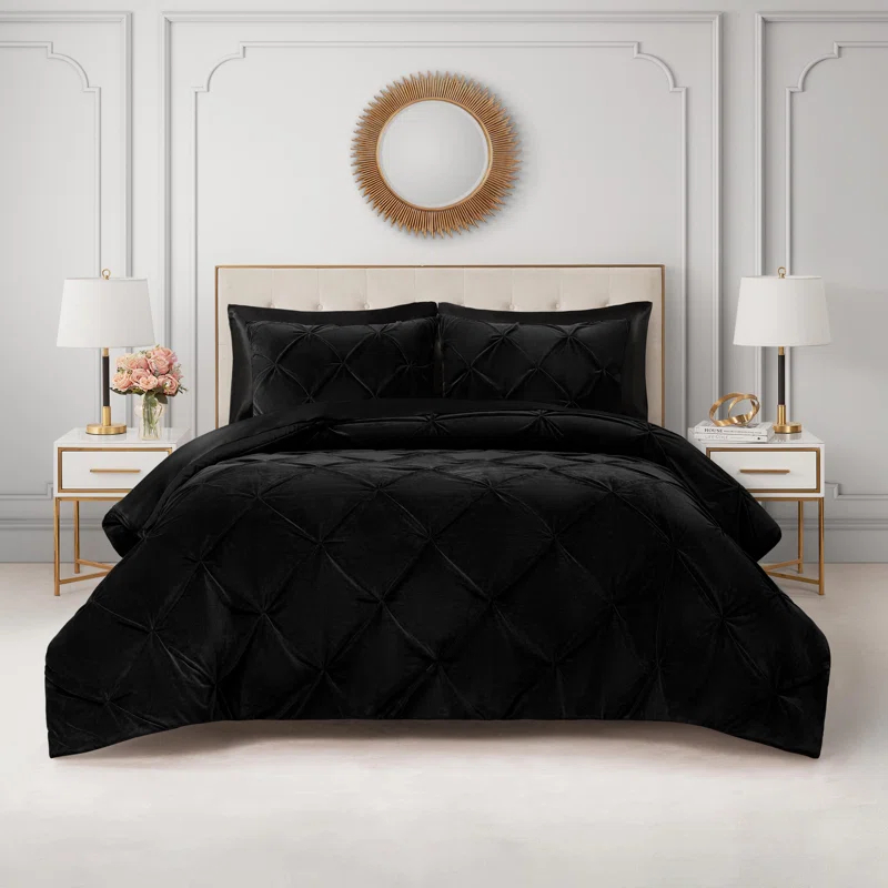 Juicy Couture Kiss Pleat Plush Micromink Comforter Sets & Reviews | Wayfair