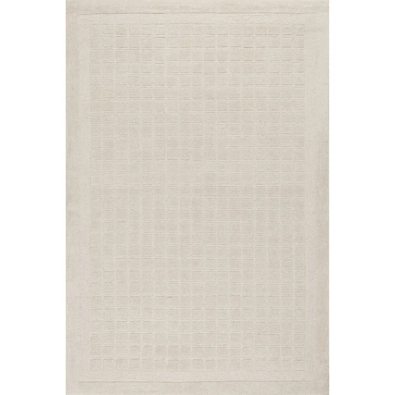 Latitude Run® Fritz Checkered Wool Area Rug