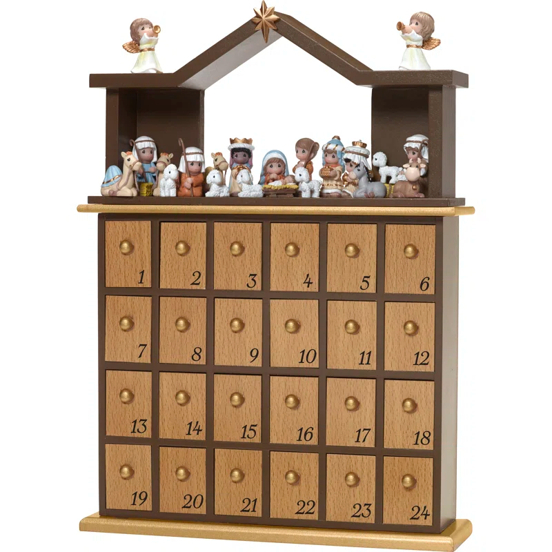 Precious Moments 26 Piece Nativity Advent Calendar Set