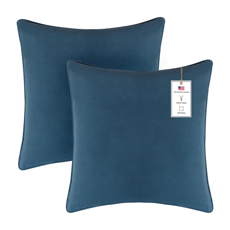 A1 Home Collections LLC Velvet Pillow Cover (Set of 2)