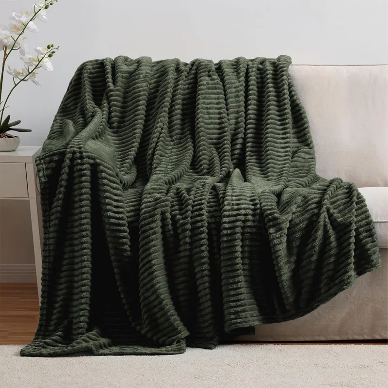 Nestl Nestl Cut Plush Cozy Throw Blanket - Fuzzy Warm Fleece Bed Blankets - Throws for Sofa, Bed, and Couch