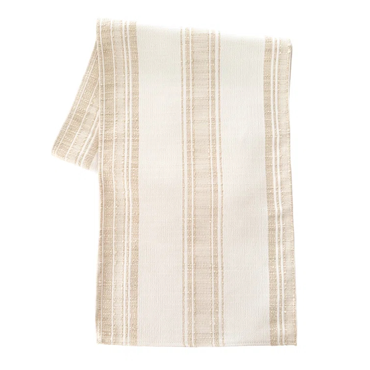 Anaya Beach Club Stripe Indigo Indoor Outdoor Table Runner