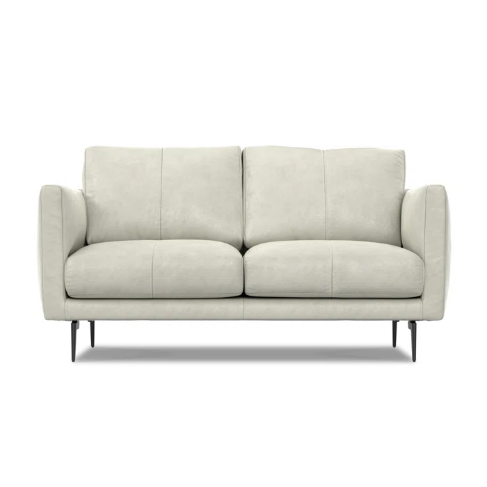 Simpli Home Stevens Leather Sofa
