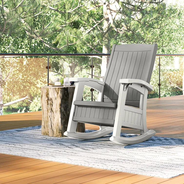 Suncast Suncast Outdoor Rocking Chair with Storage
