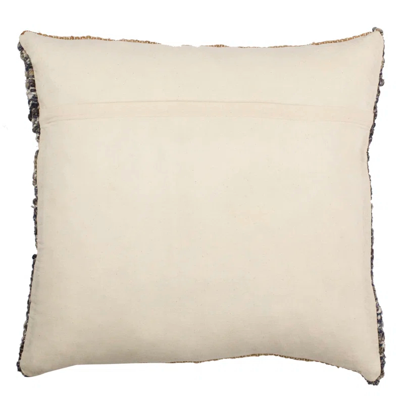 Embroidered Wool Throw Pillow