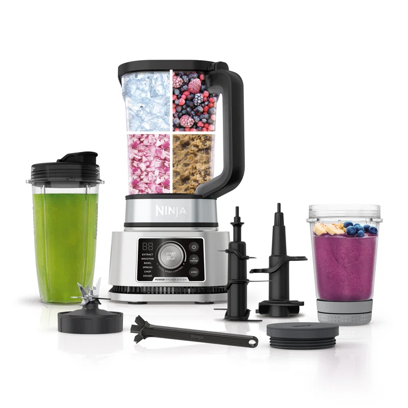 Ninja Ninja® Foodi® Power Blender & Processor System with Pitcher & To-Go Cups,1400 W, 6 Functions for Bowls, Spreads, & Dough