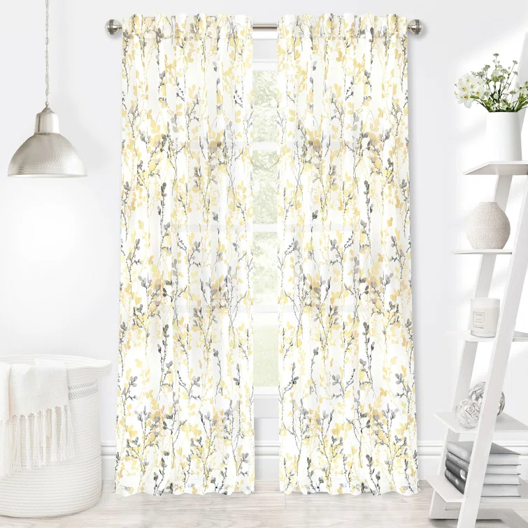 Red Barrel Studio® Molineux Polyester Semi Sheer Curtain Single Panel