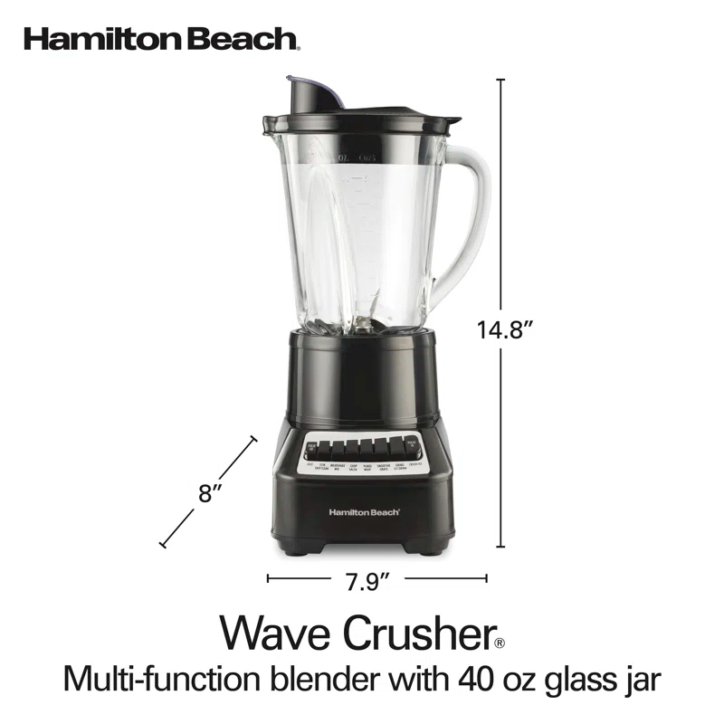 Hamilton Beach Hamilton Beach® Wave Crusher® Multi-Function Blender 40 oz. Glass Jar