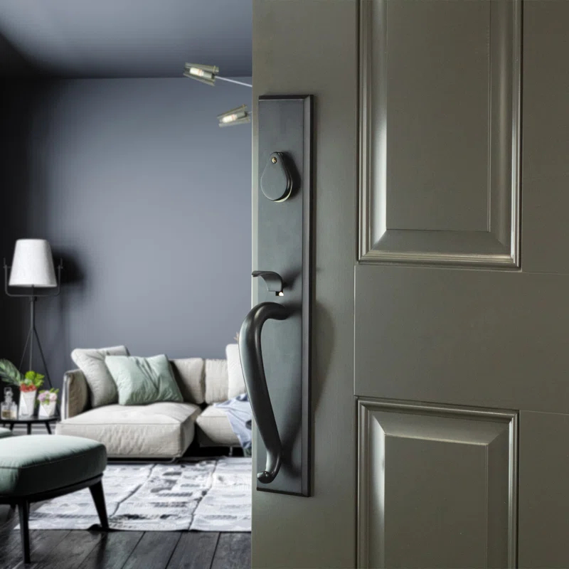 Bravura Hardware Handleset with Deadbolt and Door Rosette