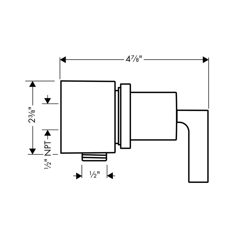 AXOR Citterio Fix Fit Wall Outlet with Lever Handle 39882001