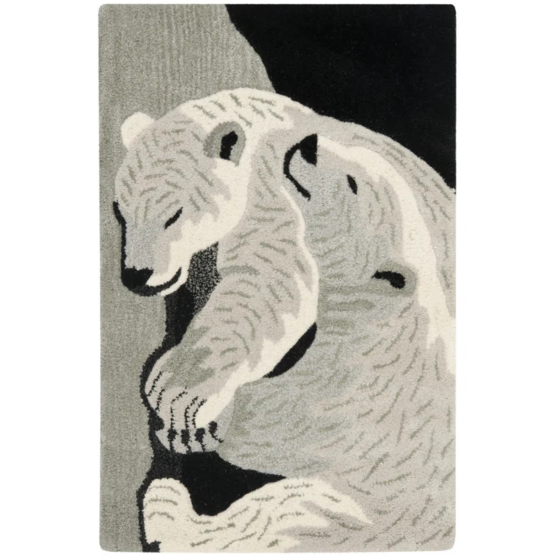 Wilderness Hand Tufted Wool Animal Print Rug