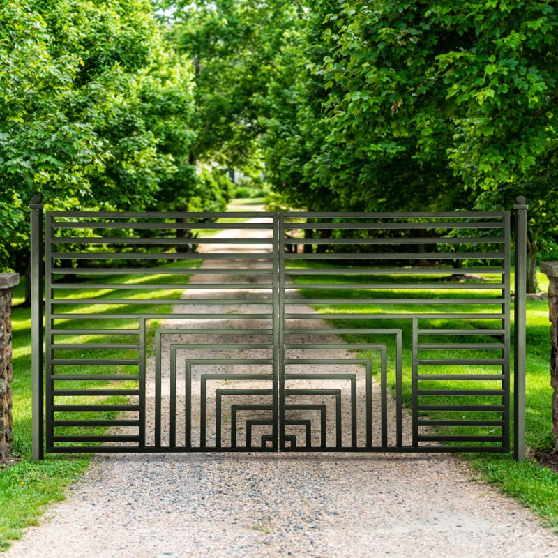 ALEKO Steel Dual Swing Driveway Gate - Florence Style