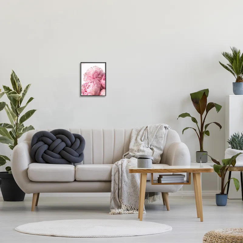 Stupell Industries " Blush Pink Peonies Florals Blooming Over White " by Ziwei Li