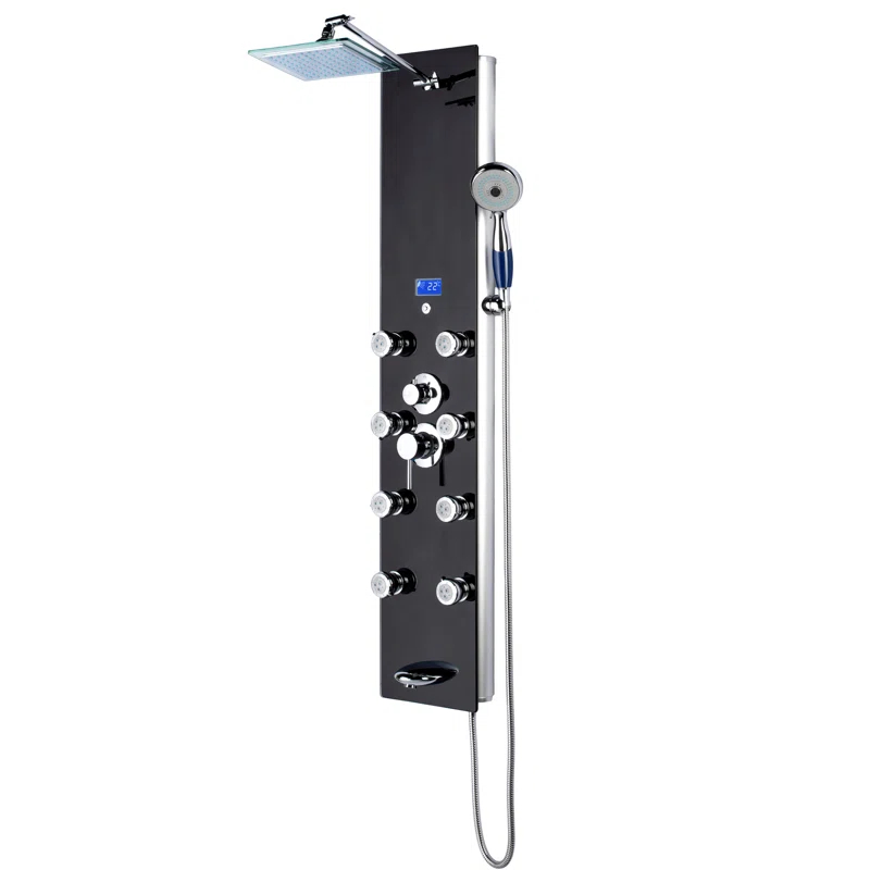 Blue Ocean SPA392B Blue Ocean 52 inch Aluminum Shower Panel With Shower Head