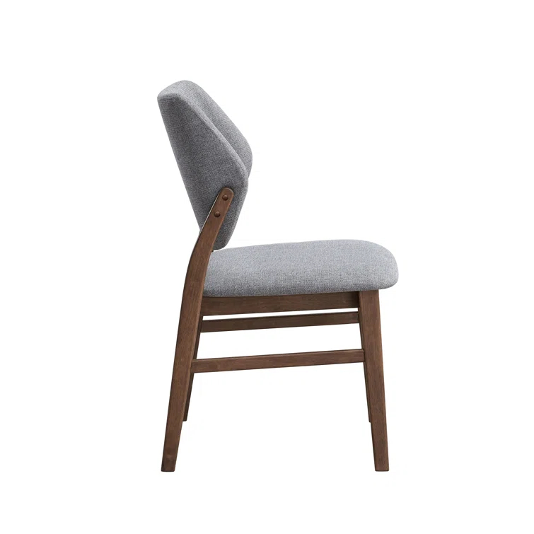 ACME Furniture Sarha Armless Side Chair In Light Gray And Walnut (Set Of 2)