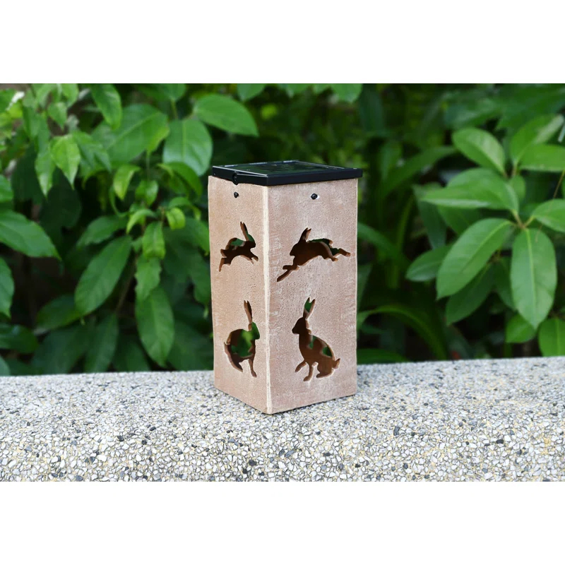 Techko Solar Themed Silhouette Indoor/Outdoor Garden Décor Lantern
