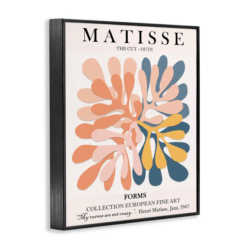 Stupell Industries Classical Matisse Painting Cut Out Forms Traditional Abstract - Graphic Art Print