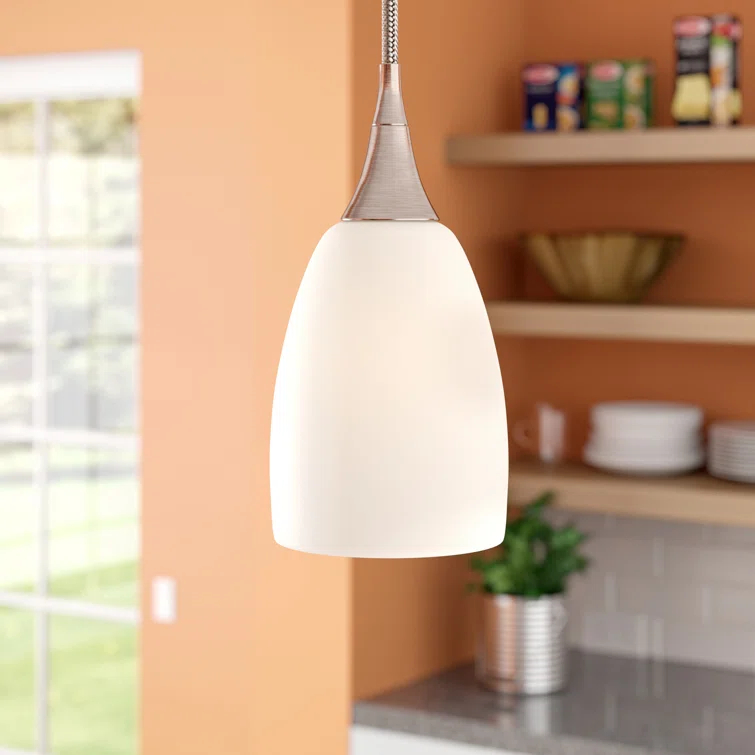 Symple Stuff 6'' H Glass Bowl Pendant Shade