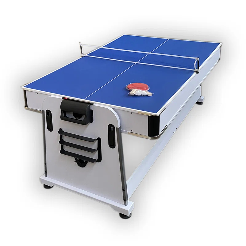 Pool Table 7ft Green + Air Hockey + Table Tennis + Table – Emerald