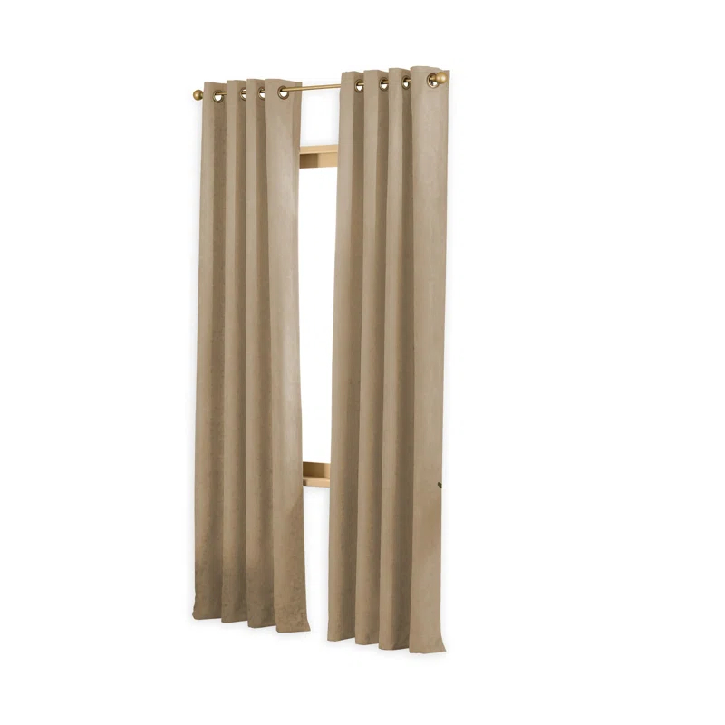Curtainworks Boehme Solid Room Darkening Grommet Single Curtain Panel