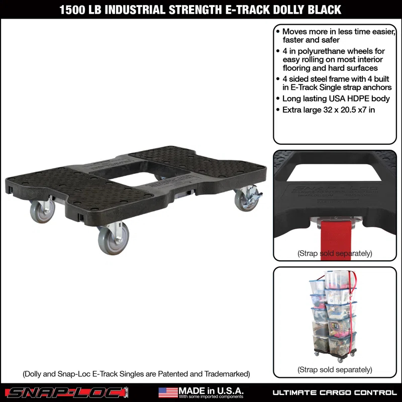 Snap-Loc 1500 Lb. Capacity Furniture Dolly
